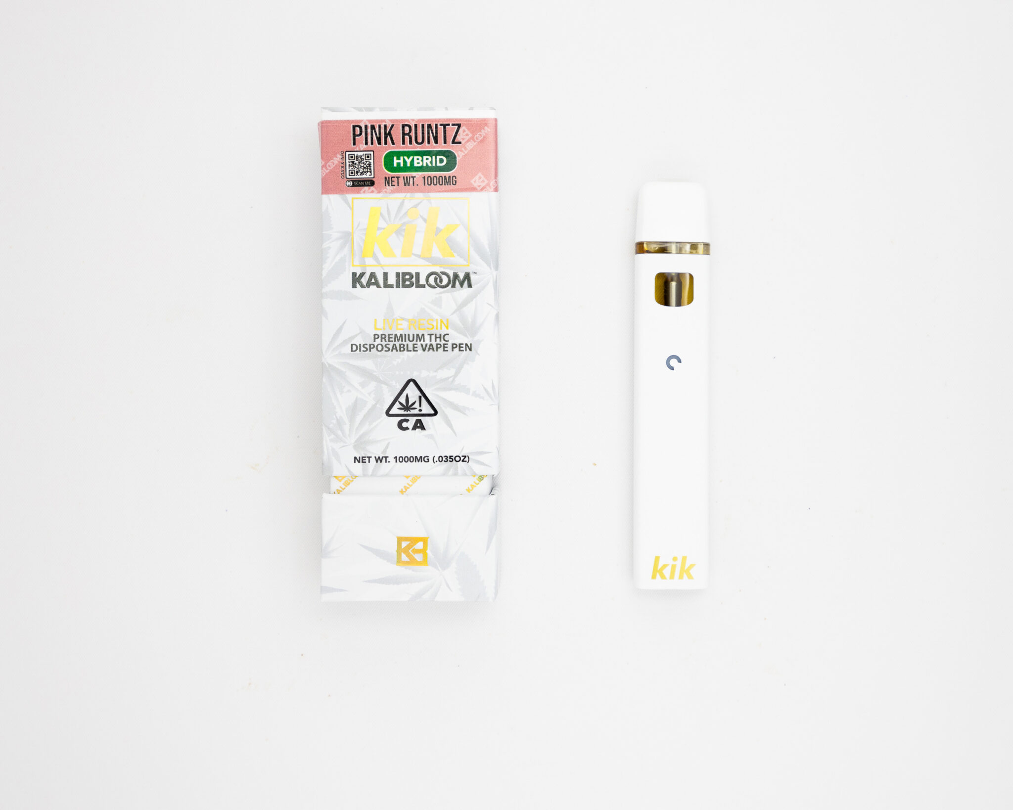 KIK KALIBLOOM – DISPOSABLE RECHARGEABLE VAPE CARTS – 1GM (1000MG)